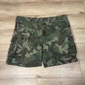 Foundry Supply Shorts Mens 52 Cargo Pocket Outdoor Casual‎ Cotton Green Camo